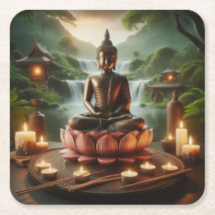 Dessous-de-verre Carré En Papier Bouddha