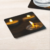 Dessous-de-verre Carré En Papier Bougies commémoratives belles (Incliné)