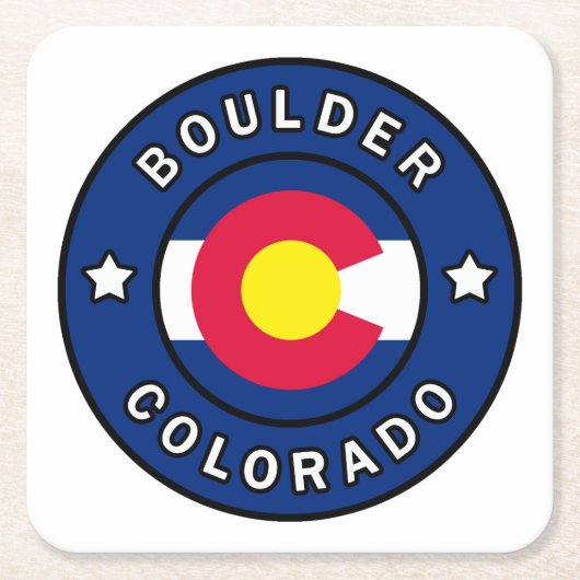 Dessous-de-verre Carré En Papier Boulder Colorado (Devant)