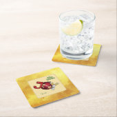 Dessous-de-verre Carré En Papier Boule de Noël (En situation)