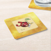 Dessous-de-verre Carré En Papier Boule de Noël (Incliné)