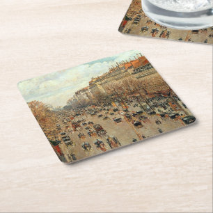 Dessous-de-verre Carré En Papier Boulevard Montmartre-Eremitage Camille Pissarro