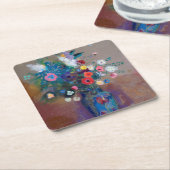 Dessous-de-verre Carré En Papier Bouquet de fleurs, Redon (Incliné)