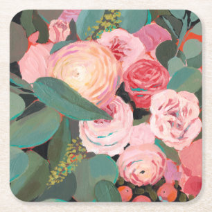 Dessous-de-verre Carré En Papier Bouquet d'eucalyptus