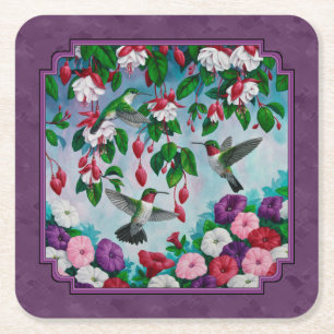 Dessous-de-verre Carré En Papier Bourdon et Flower