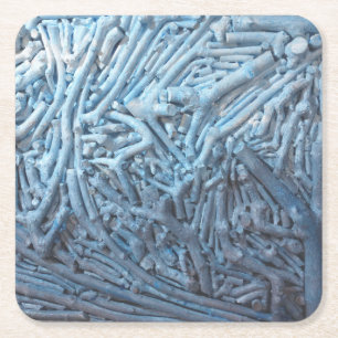 Dessous-de-verre Carré En Papier Bouts : Bleu