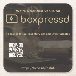 Dessous-de-verre Carré En Papier Boxpressd Vérifié Ventilateur De Boissons