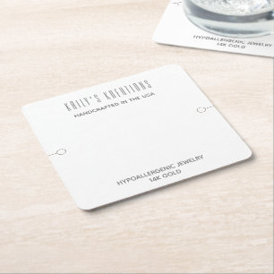 Dessous-de-verre Carré En Papier Bracelet moderne blanc