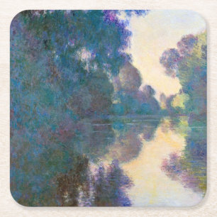 Dessous-de-verre Carré En Papier Branche de la Seine près de Giverny, Monet