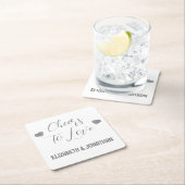 Dessous-de-verre Carré En Papier Bravo à l'amour (En situation)