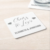 Dessous-de-verre Carré En Papier Bravo à l'amour (Incliné)