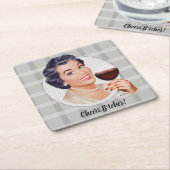 Dessous-de-verre Carré En Papier Bravo B*tches ! (Incliné)