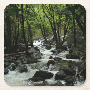 Dessous-de-verre Carré En Papier Bridalveil Creek dans le parc national de Yosemite