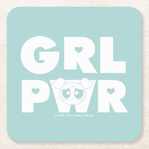 Dessous-de-verre Carré En Papier Bubbles : Girl Power