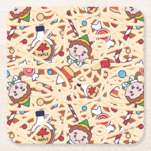 Dessous-de-verre Carré En Papier Buddy l'Elfe Motif de Noël