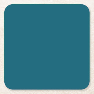 Dessous-de-verre Carré En Papier Budget Simple Couleur Uni Sarcelle