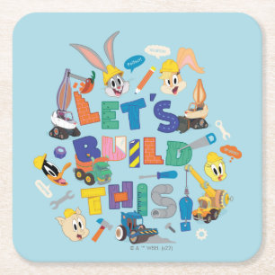 Dessous-de-verre Carré En Papier BUGS BUNNY BUILDERS™ Collage "Construisons Cela"