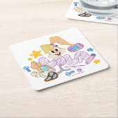 Dessous-de-verre Carré En Papier BUGS BUNNY BUILDERS™| Lola Sketch Art (Incliné)