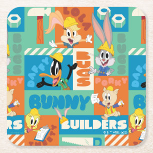 Dessous-de-verre Carré En Papier BUGS BUNNY BUILDERS™  Motif de grille de personnag