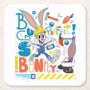 Dessous-de-verre Carré En Papier BUGS BUNNY BUILDERS™ Outils de travail de BUGS BU