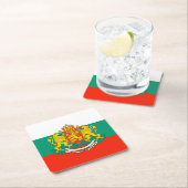 Dessous-de-verre Carré En Papier Bulgarie (En situation)