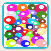 DESSOUS-DE-VERRE CARRÉ EN PAPIER BULLES (Devant)