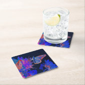 Dessous-de-verre Carré En Papier Butterfly (En situation)