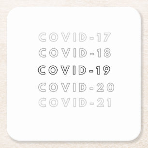 Dessous-de-verre Carré En Papier c o v i d