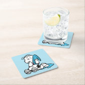 Dessous-de-verre Carré En Papier cacahuètes | Linus & Snoopy (En situation)