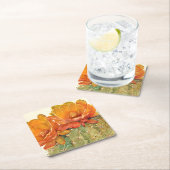 Dessous-de-verre Carré En Papier Cactus Orange Blossoms (En situation)