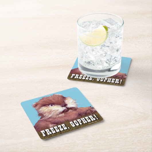 Dessous-de-verre Carré En Papier Caddyshack | Freeze, Gopher ! (En situation)