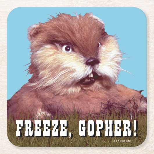 Dessous-de-verre Carré En Papier Caddyshack | Freeze, Gopher ! (Devant)