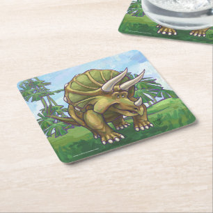 Dessous-de-verre Carré En Papier Cadeaux et Accessoires Triceratops
