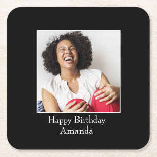 Dessous-de-verre Carré En Papier Cadre photo, photo personnalisée