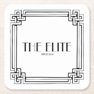 Dessous-de-verre Carré En Papier Cadre vintage à verrouillage personnalisé