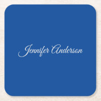 Calligraphie Chic Elégant Bleu Profond Personnalis