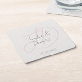 Dessous-de-verre Carré En Papier Calligraphie classique tendance monogramme (Incliné)