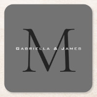 Calligraphie gris-noir monogramme