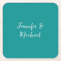 Calligraphie minimaliste professionnelle bleu vert