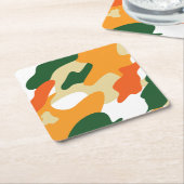 Dessous-de-verre Carré En Papier camouflage (Incliné)