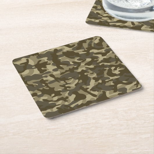 Dessous-de-verre Carré En Papier Camouflage central (Incliné)