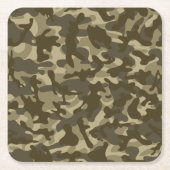 Dessous-de-verre Carré En Papier Camouflage central (Devant)