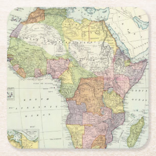 Dessous-de-verre Carré En Papier Canal de l'Afrique, Suez