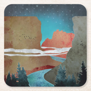 Dessous-de-verre Carré En Papier Canyon Birds