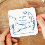 Dessous-de-verre Carré En Papier Cape Cod Mariage Welcome Party Cocktail Hour<br><div class="desc">Gardez une trace de tout le plaisir que vos invités ont à votre mariage de destination Cape Cod avec ces casseroles à boisson personnalisée. Des dessous de verre en papier customisés parfaits pour votre gâteau Cape Cod, la fête d'engagement, la fête de bienvenue Mariage, l'heure du cocktail ou la réception...</div>