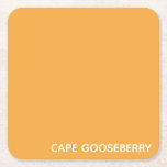 Dessous-de-verre Carré En Papier Cape Gooseberry yellow color name<br><div class="desc">Le Cap Gooseberry,  également connu sous le nom de Physalis,  est un plante de la famille de la nuit,  dont les baies poussent à l'intérieur d'un calyx de papeterie protectrice. Ici,  la couleur jaune chaud distinctif de la baie donne son nom à l'une des nuances signature de Nomencolors.</div>