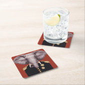 Dessous-de-verre Carré En Papier Capitaine Elephant (En situation)