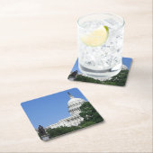 Dessous-de-verre Carré En Papier Capitol Building à Washington DC (En situation)