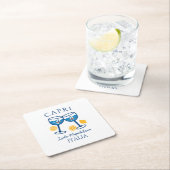 Dessous-de-verre Carré En Papier Capri Italie été (En situation)