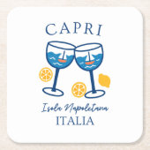 Dessous-de-verre Carré En Papier Capri Italie été (Devant)